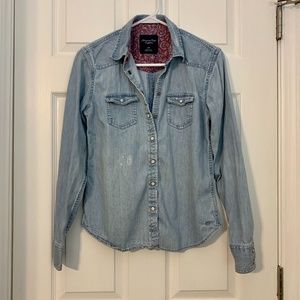 American Eagle Outfitters denim top, size Small